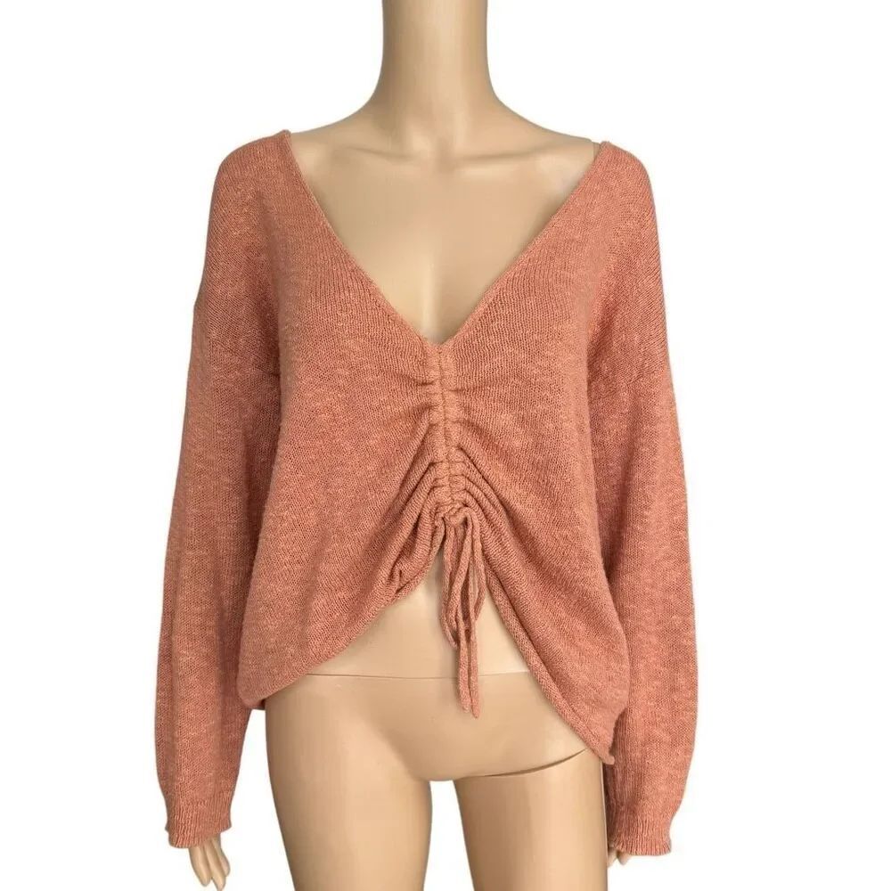 Roxy Rolling Hills Pullover Sweater cotton blend size L